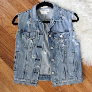 Rag & Bone Distressed Denim Vest